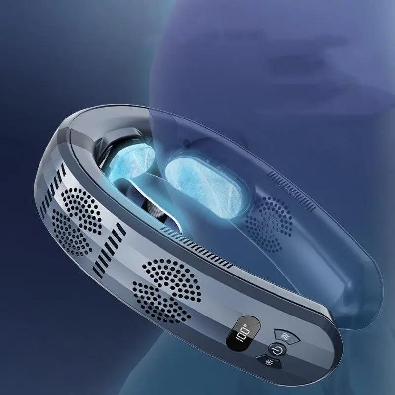 neck fan showing cooling back plate