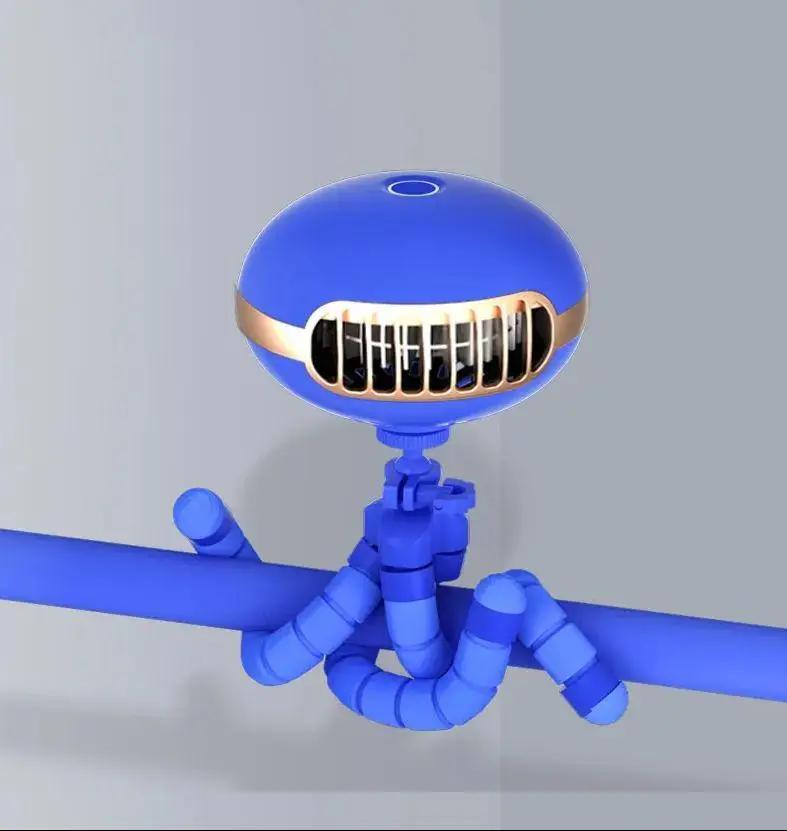 blue fan