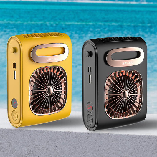 black and yellow fan
