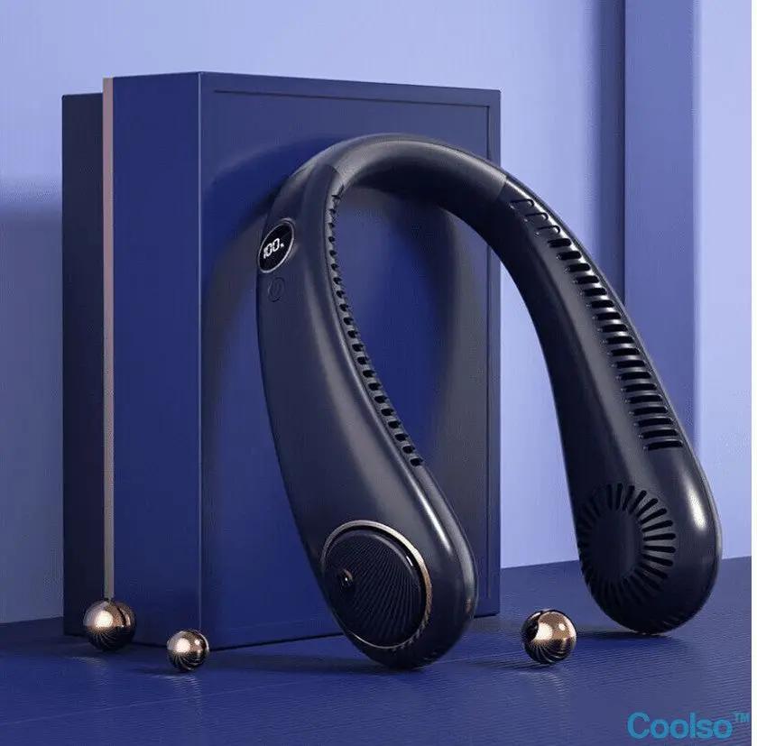 portable neck fan blue