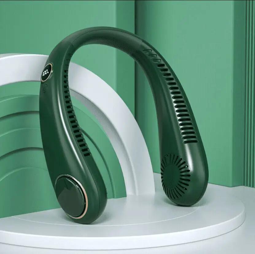 portable neck fan green