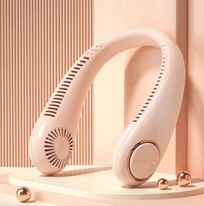 portable neck fan pink